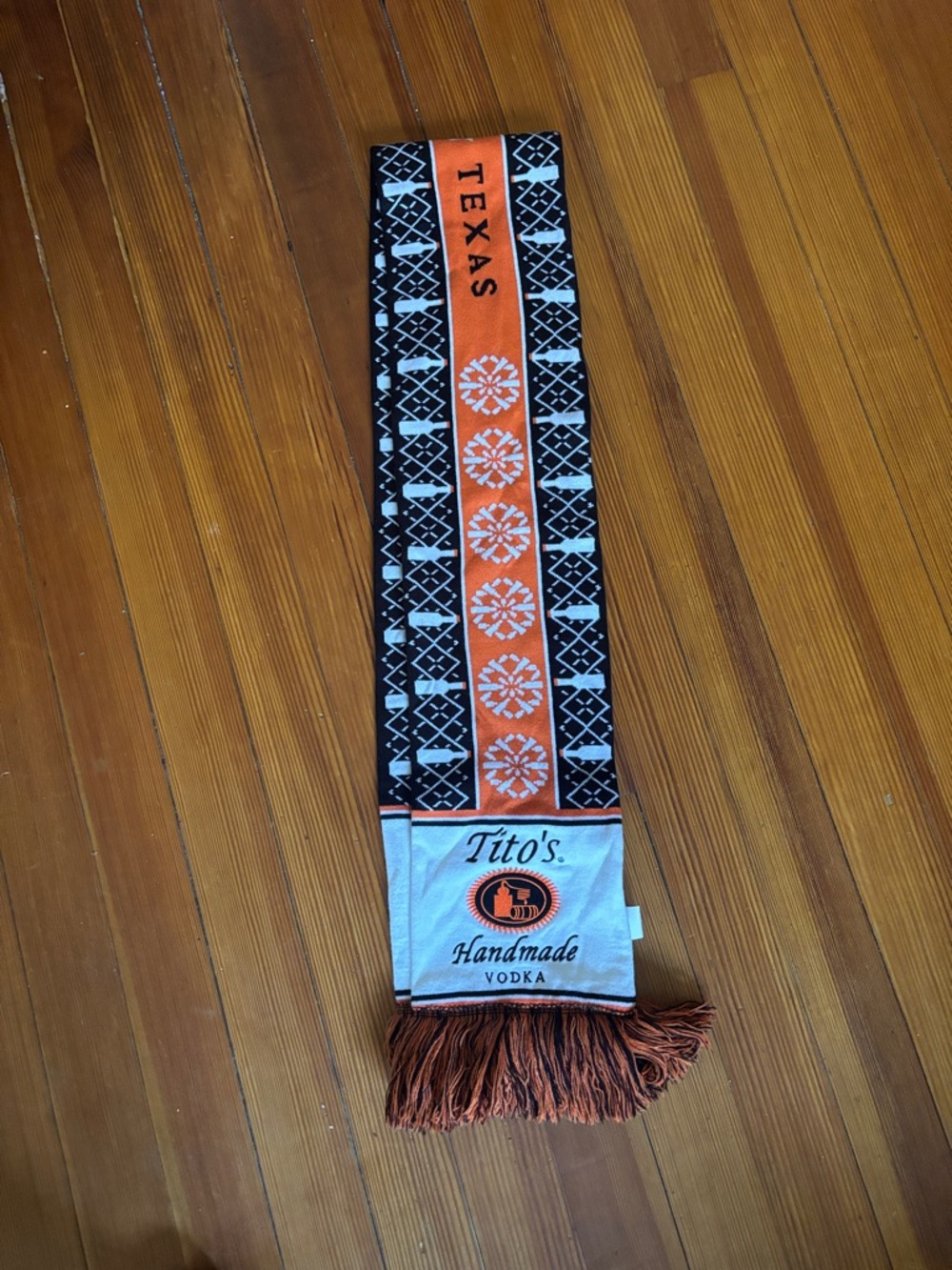 Tito's Handmade Vodka Texas Orange & Black Scarf